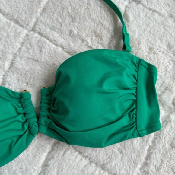 Victoria's Secret | Jewel Green Strapless Halter Bikini Top | Size Extra Small - Picture 3 of 10